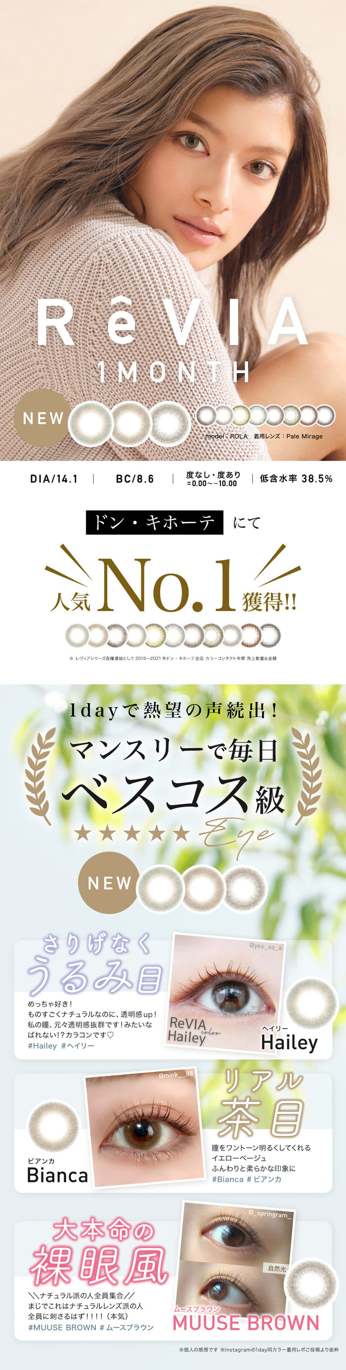 レヴィアマンスリーカラー　1箱1枚入り　2箱セット　メルティベア
