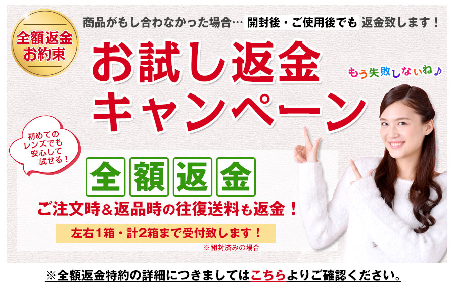 お試し全額返金キャンペーン